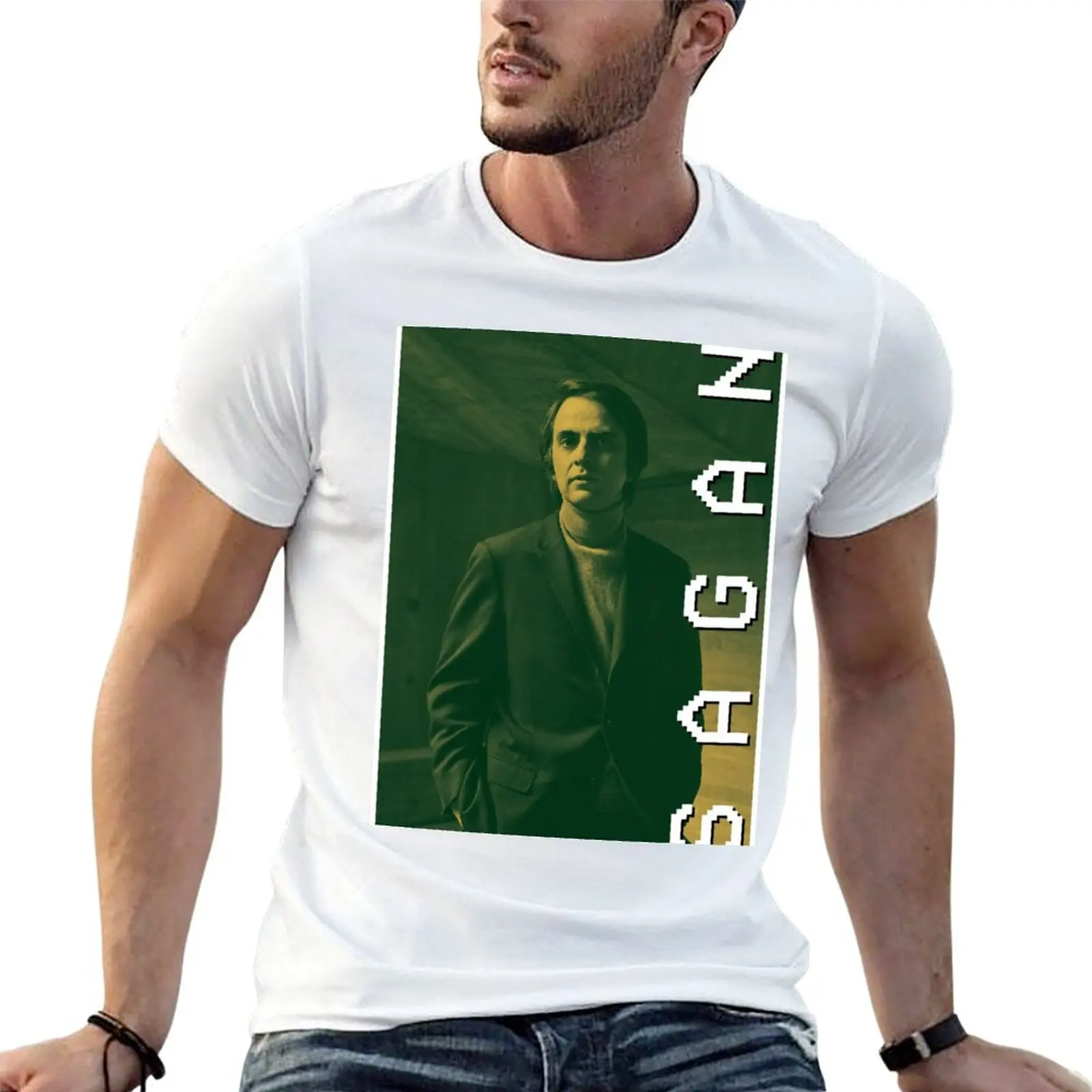 Carl Sagan VHS T-Shirt vintage t shirts funny costumes Men's t shirts