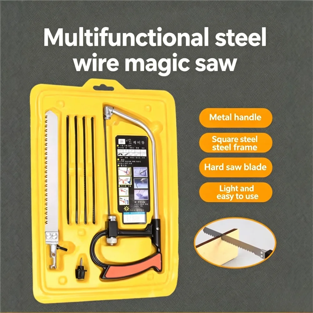 Sierra Mágica Devil Saw, Sierra Manual Multifunción, Mini Sierra de Acero para Trabajos en Madera, Modelismo, Manualidades, Herramienta de Corte