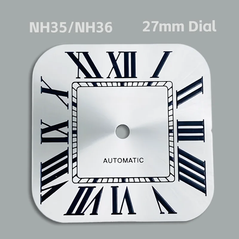 

Циферблат NH35/NH36, квадратный циферблат 27 мм, S-логотип, одна дата, без светящихся часов, аксессуары для модификации