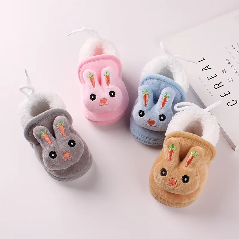 Tenis Baby Cotton Shoes Winter New Baby Cotton Shoe Cute Rabbit Girl Shoe Boy Home Cotton Shoes Baby Walking Shoes Zapatos Niño