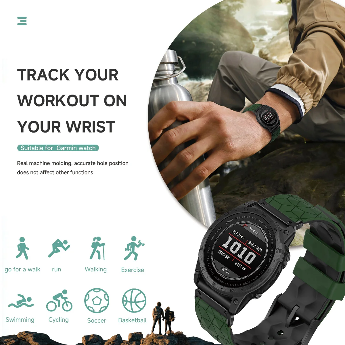 22mm 26mm Strap For Garmin Fenix 8 7X 7 6 6X Pro Epix Pro Gen2 47mm 51mm//Fenix 5X Plus Tactix7 Quick fit Silicone band Bracelet