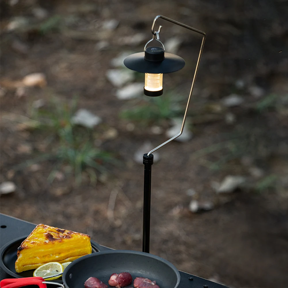 Camping Light Holder Aluminum Alloy Portable Lamp Bracket Multifunctional IGT Table Lantern Hanger for Picnic Hiking Fishing