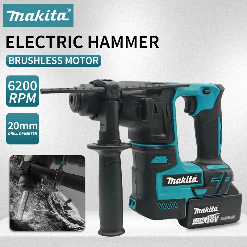 

Makita Electric Hammer Brushless Cordless Hammer Wireless Drills Power for 18V Lithium Battery Tools