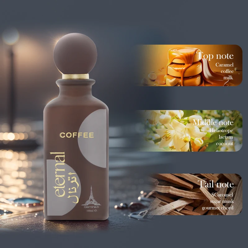 Coffee Perfume for Unisex, Coffee Coconut Caramel Scents - Perfume Luxury Long-lasting Arabian Fragrance Spray 100ML 3.4FL.OZ - view 2