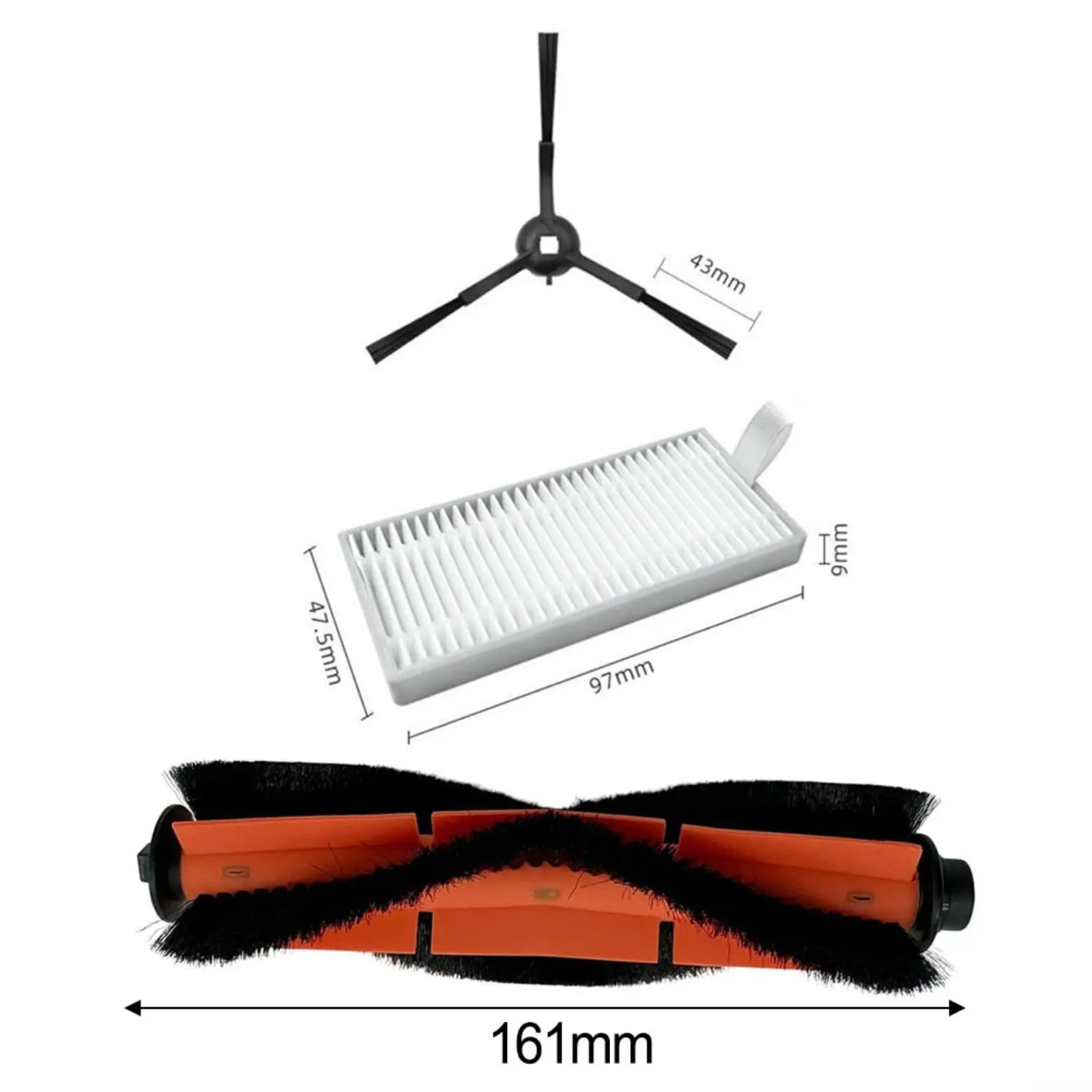 For ( Dreame Mova M1 / Trouver M1 / ROPO Laser Slim / Kewbily DL30 Pro ) Main Side Brush Filter Hepa Mop Pad Cloth Bag Accessory