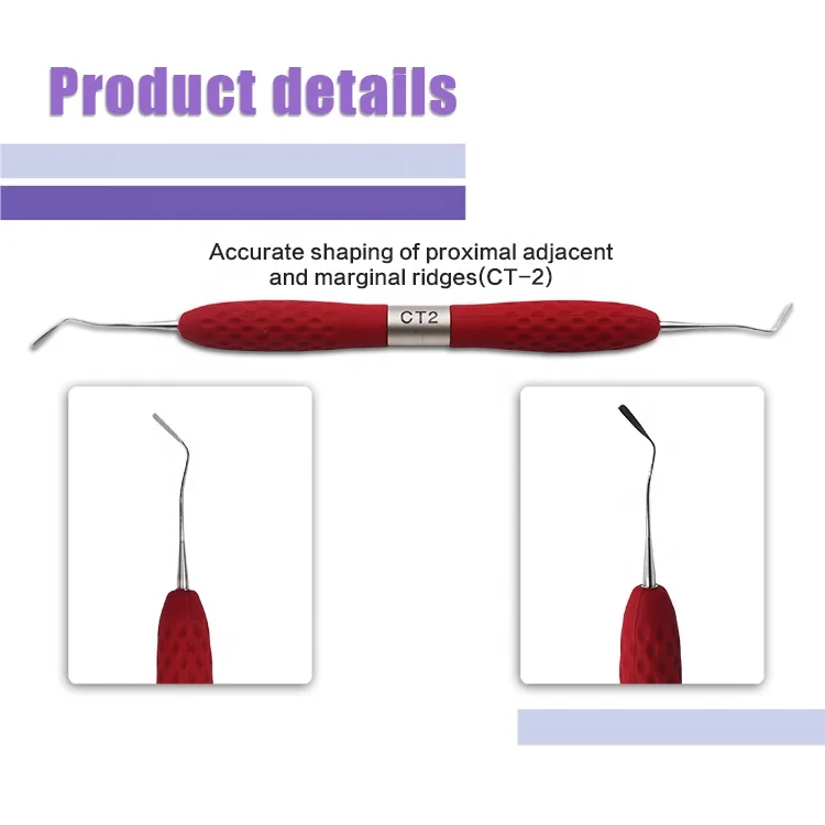 High Quality den tal Composite Resin Filling Spatula Titanium plated Head Resin Filler Kit