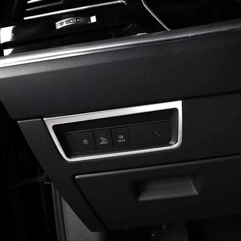 Interior Center Console Gear Shift Panel Inner Cover For Volkswagen Touareg 2019~2024Car Accessories Sliver stainless Trim