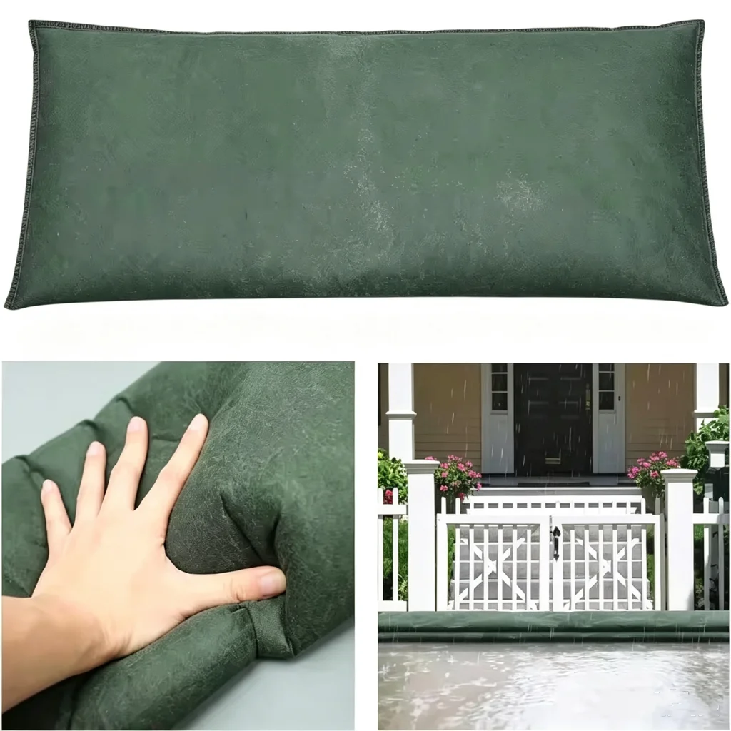 Water Activated Sandbags Flood Barrier Reusable Sandless Bags Absorbent Water Barriers for Garage Door Basement Flood Control