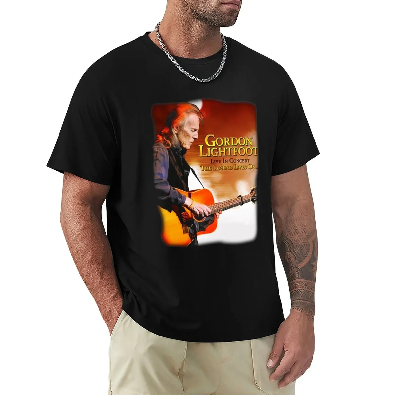 GORDON LIGHTFOOT TOUR 2021 CONCERT T-Shirt plus sizes funnys mens graphic t-shirts pack