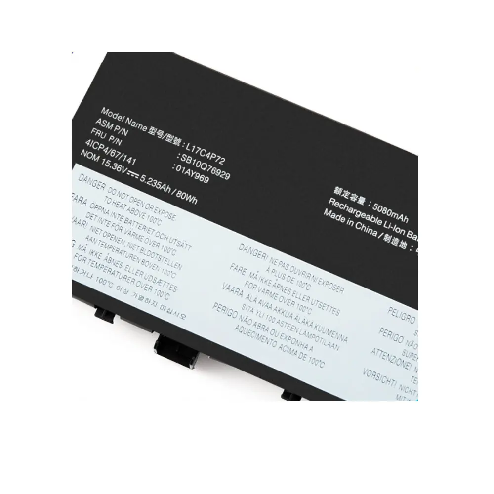 

L17C4P72 L17M4P72 Laptop Battery For Lenovo ThinkPad X1 Extreme Gen 1 2 / ThinkPad P1 1st 2nd Gen L18M4P71 01AY968 15.36V 80WH