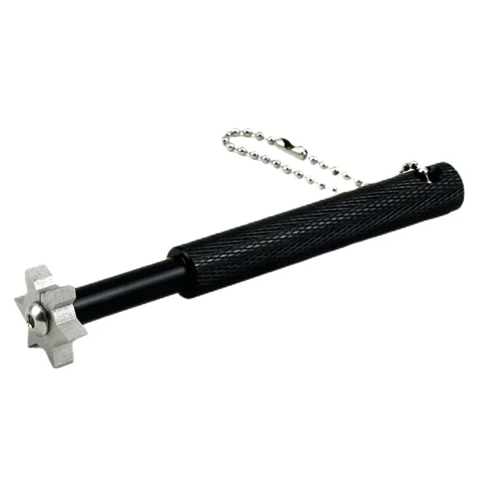 Alloy Wedge Golf Club Grooving Sharpening Tool Lanyard Hole Strong Wedge Wedge Sharpening Tool Non-Slip Golf Sharpener
