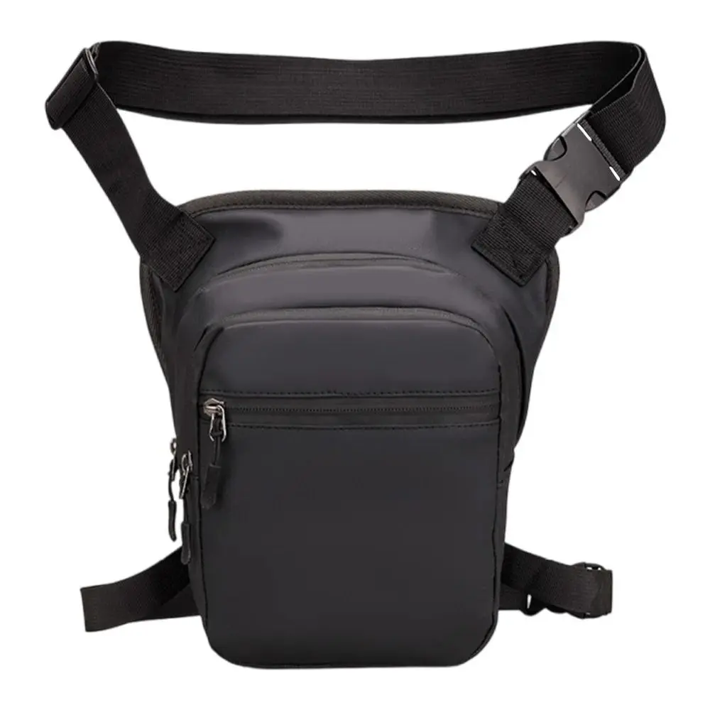 Large Capacity Cycling Drop Leg Bag Zipper PU Leather Multi-Function Fanny Pack Breathable Adjustable Travel Chest Bag Camping