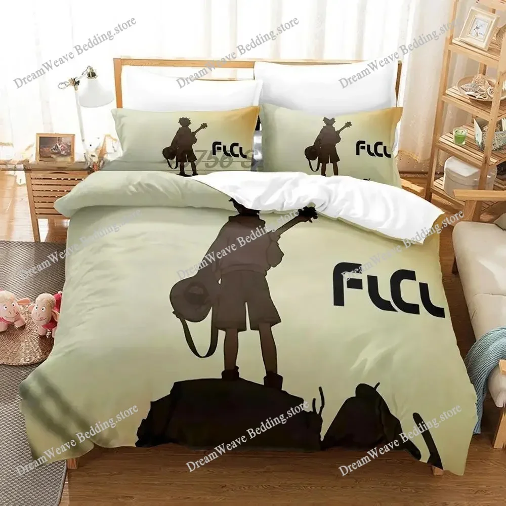 

FAshion 3d Print Anime FLCL Bedding Set Single Twin Full Queen King Size Bed Set Adult Kid Bedroom Duvetcover Sets Home Textiles