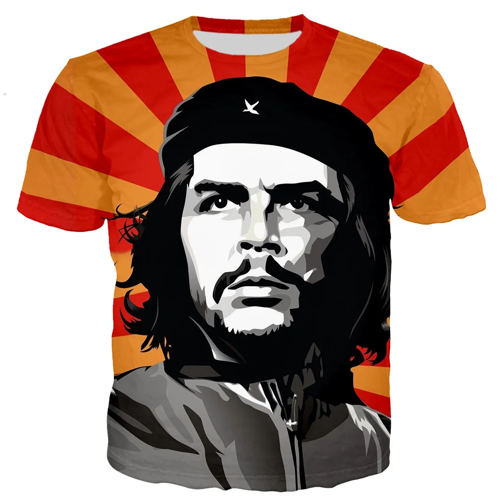 Guerrilla Captain El Che T Shirt Men 3D Print Marxist Revolution Ernesto Guevara Tee Shirt T-Shirt Unisex Short Sleeve y2k Tops