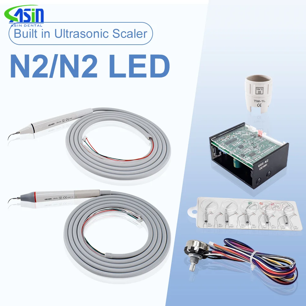 N2 N2LED Dental Built in Ultrasonic Scaler Fit E*S W**dpecker HW-3H/5L Scaling handpiece Tips Teeth Whitening Dentistry Tools
