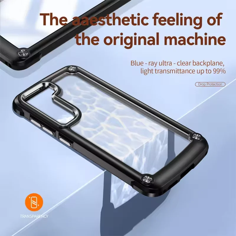 Rugged Heavy Duty Bumper Case For Samsung S25 S24 S23 S22 S21 Plus Ultra A54 A34 A14 A15 5G Hybrid Shockproof Armor Clear Cover