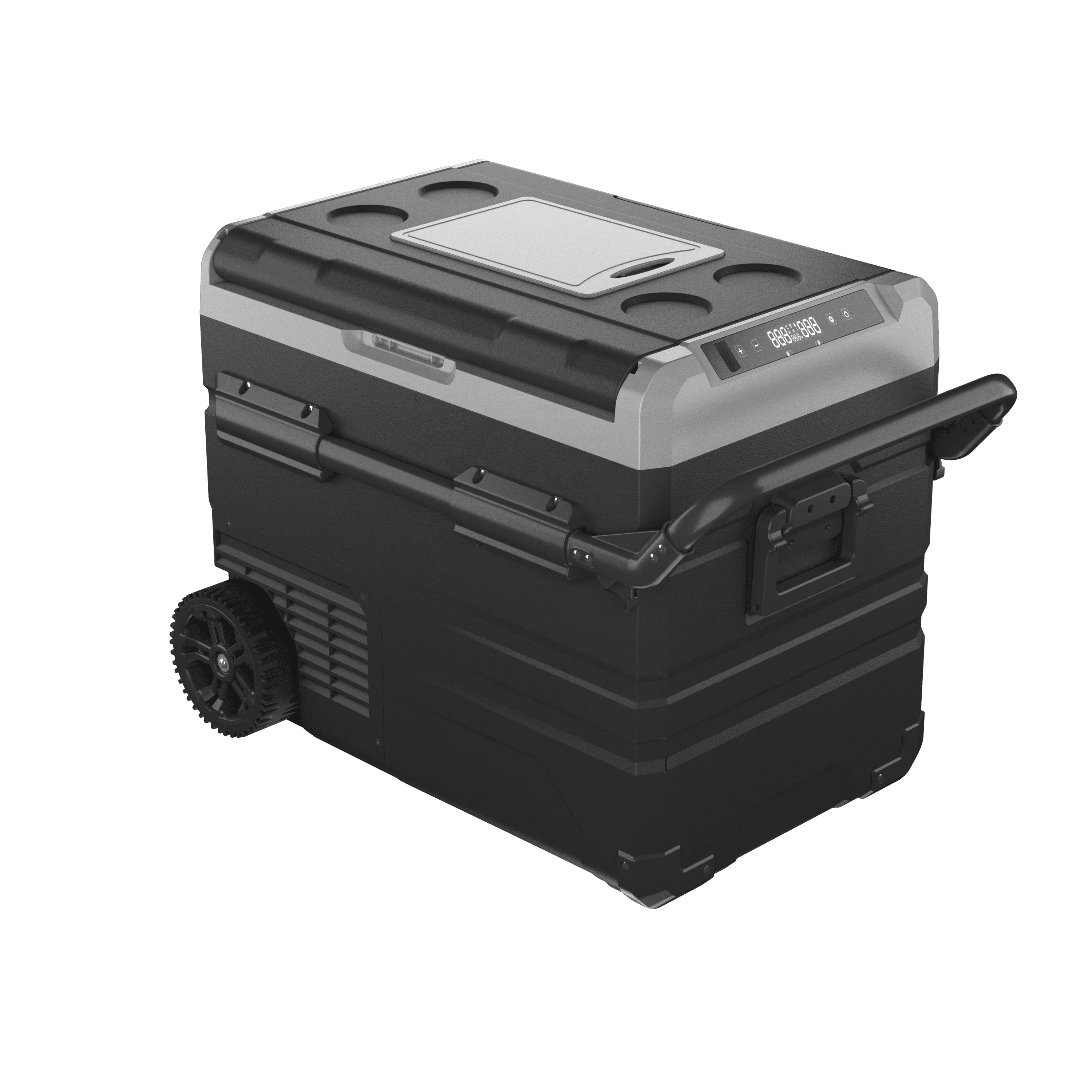 TWW115 Alpicool 115L DC 12V/24V power large storage baskets built-in LED light detachable battery portable car refrigerator