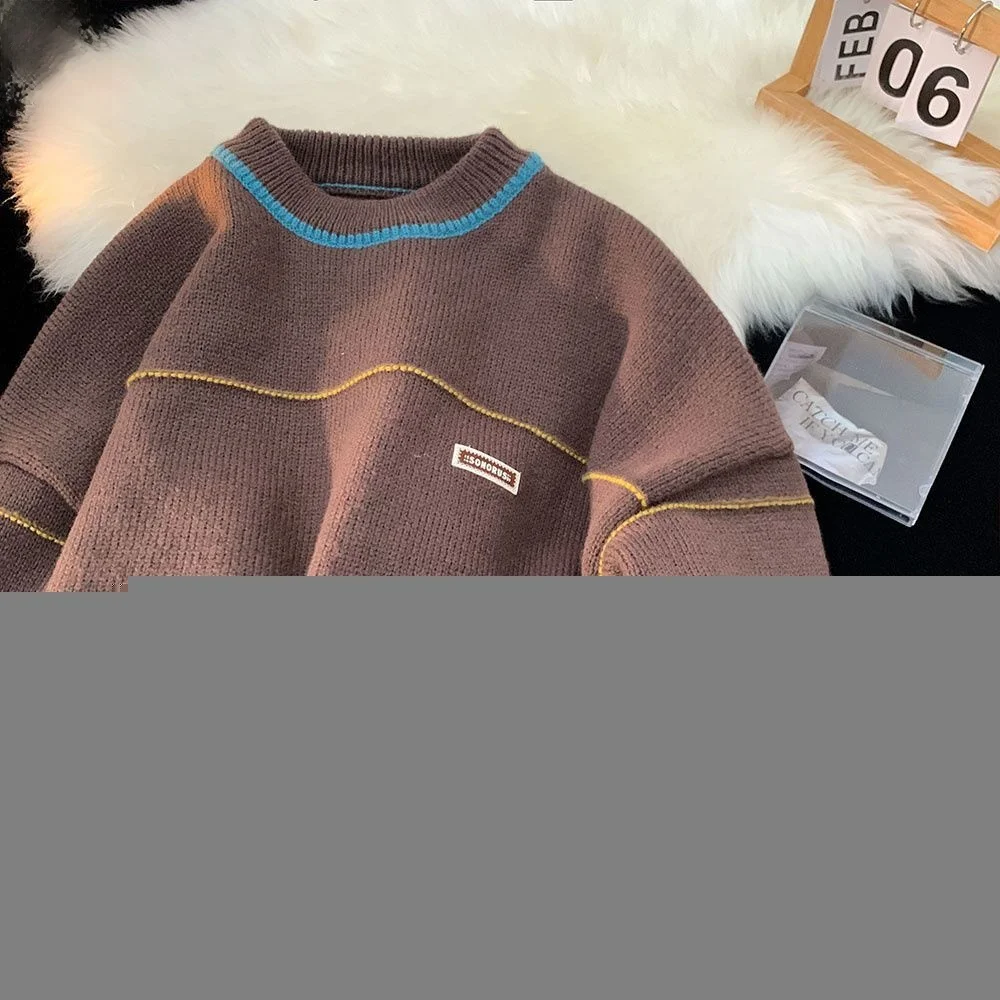 سترة محبوكة كبيرة الحجم للرجال كاجوال مريحة وفضفاضة مناسبة للخريف والشتاء ماركة Faion من ألياف البوليستر بسحاب...