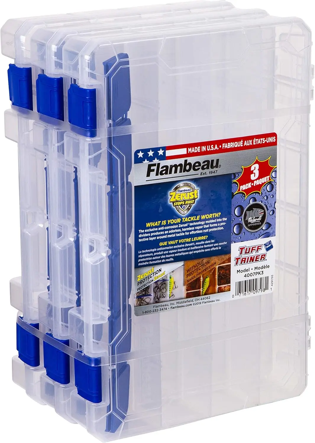3-Pack Clear Tackle Boxes 3