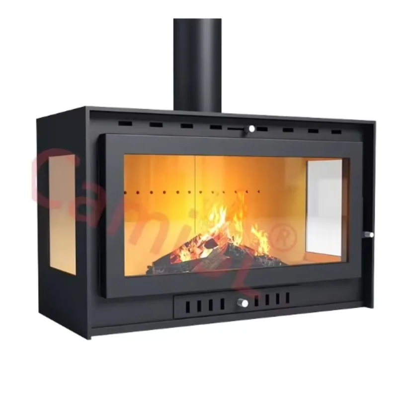 

Modern Design Freestanding Wood Burning Stove Reduced Space Indoor Fireplace for Villa Steel Material
