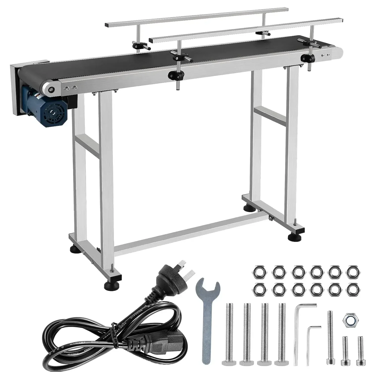 

Belt Conveyor 59 x 7.8 inch Conveyor Table Heavy Duty Stainless Steel Motorized Belt Conveyor for Inkjet Coding Applications