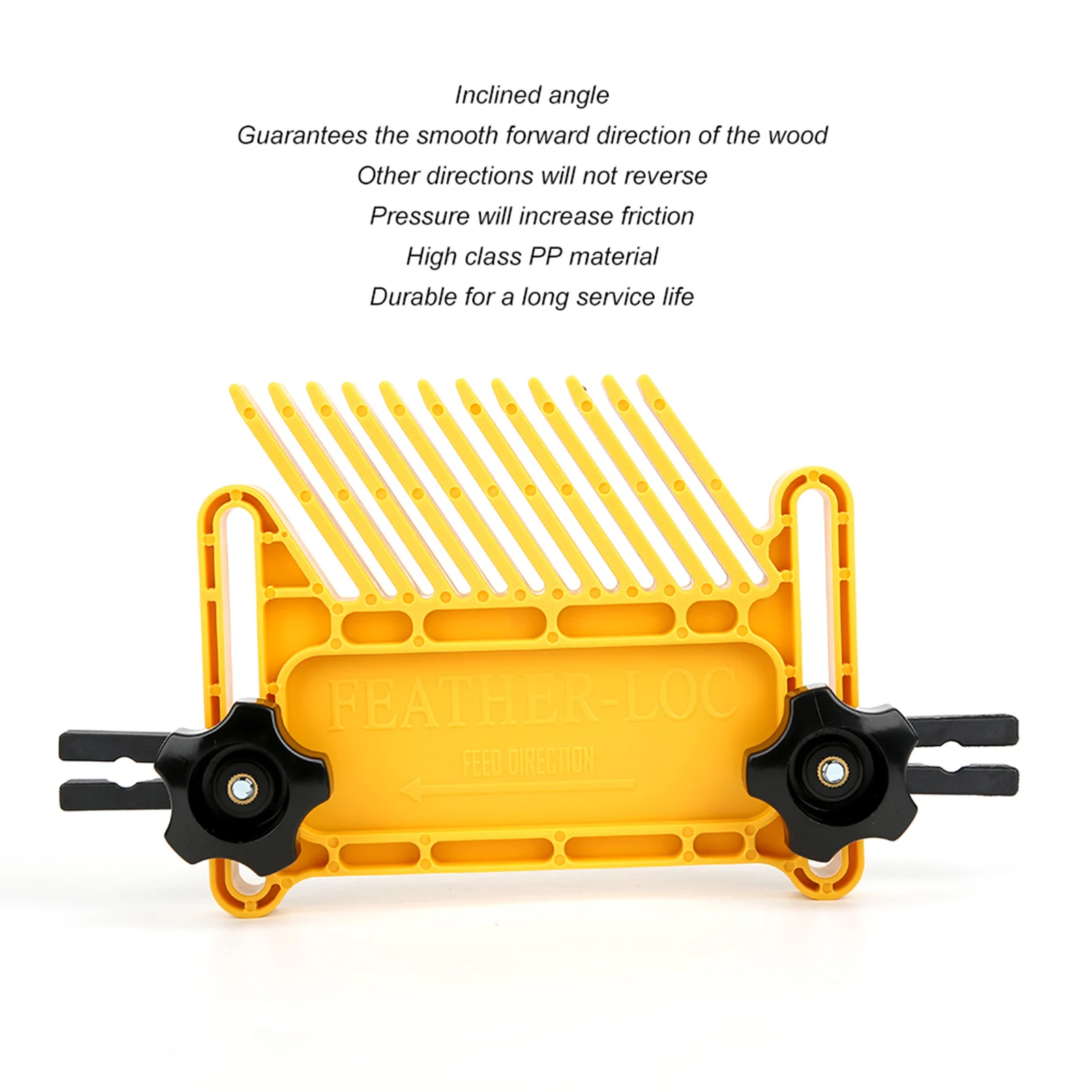 2Pcs Woodworking Feather Board Set Router Tables Saws Yellow Carpentry Aid Hand Tool Kit