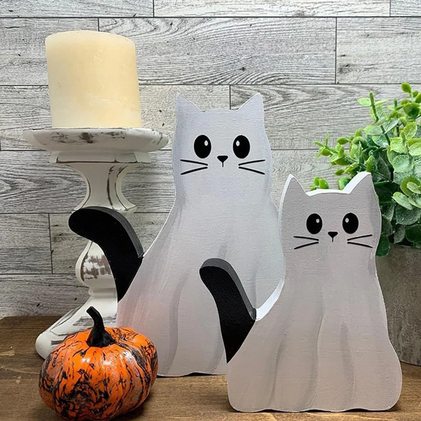Katze Figur Geist Skulptur Halloween Geist Katze Statue Katze Liebhaber Geschenk neuen Stil Dekoration natürliche Geist Katze Form Katze Figur