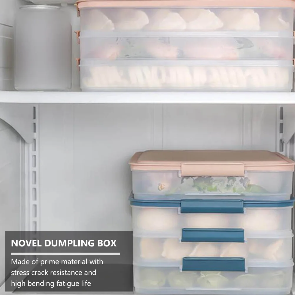 

1 pc Household Sealed Dumpling Box Versatile Creative Food Tray Large Capacity Waterproof Fresh Storage Container