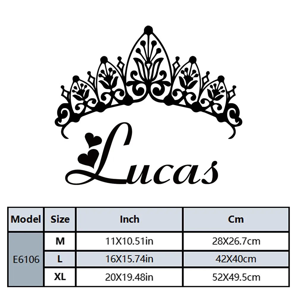 1PC NEW Queen Customized Name Wall Stickers Waterproof Wall Art Decal For Study Room Vinyl Art Decal view 2