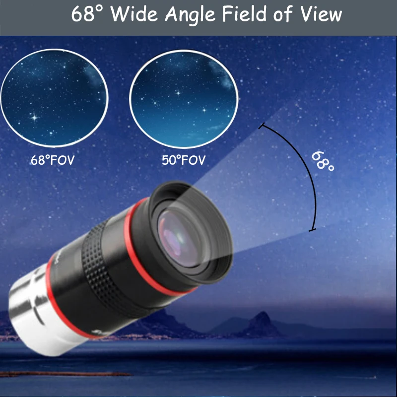 1.25 "/31.7 مللي متر 68 درجة الترا زاوية واسعة العدسة مجموعة 6 مللي متر/9 مللي متر/15 مللي متر/20 مللي متر تلسكوب اكسسوارات لمراقبة كوكب القمر #2