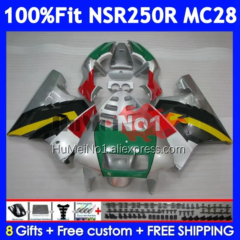 Injection For HONDA NSR250R MC28 1994 1995 1996 1997 1999 16No.29 NSR Green silver 250 250R NSR250 R 94 95 96 97 98 99 Fairings