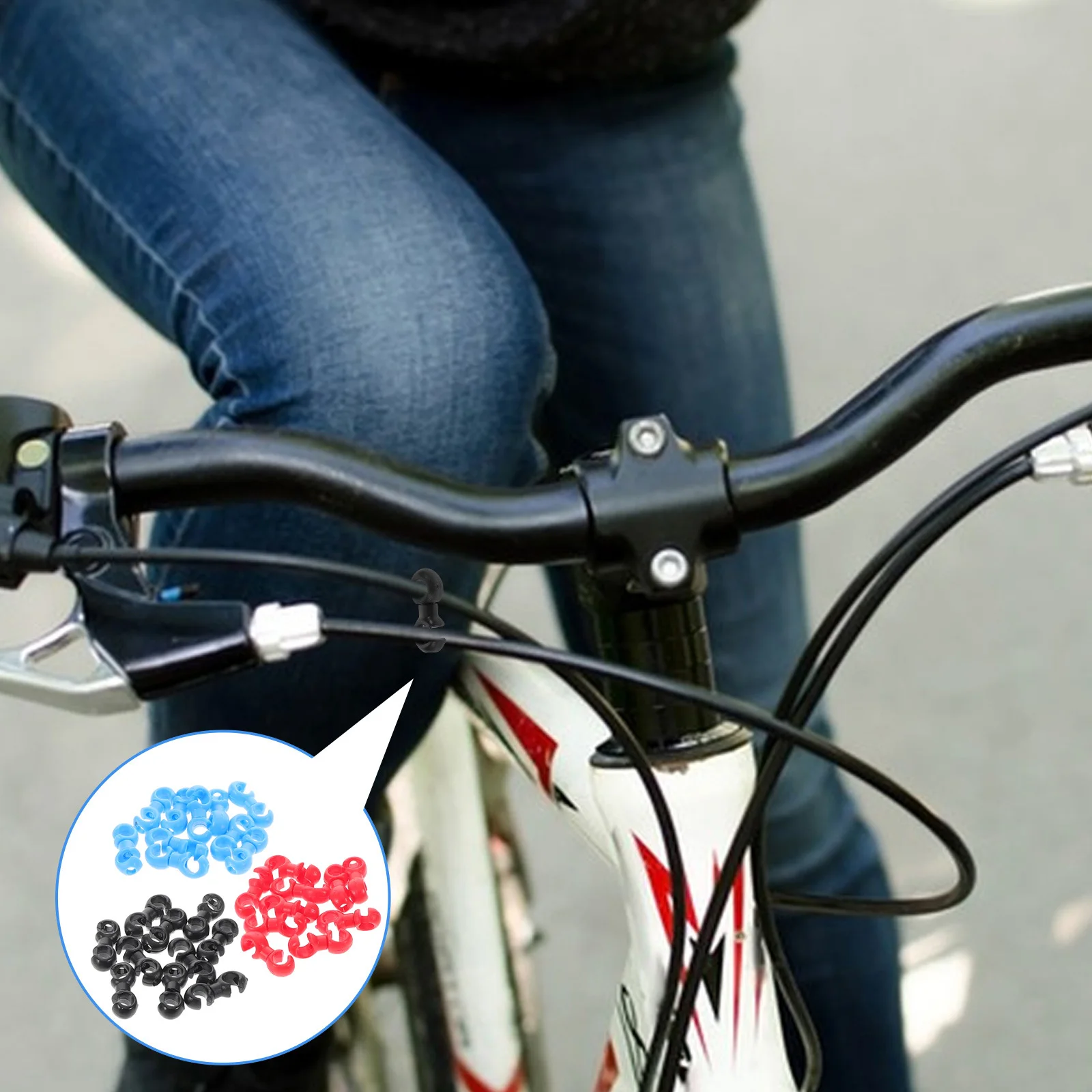 

30 шт., пряжка для сбора велосипедных тросов, прочная для горного и шоссейного велосипеда, тормозной шланг переключения передач, держатель зажима для линии