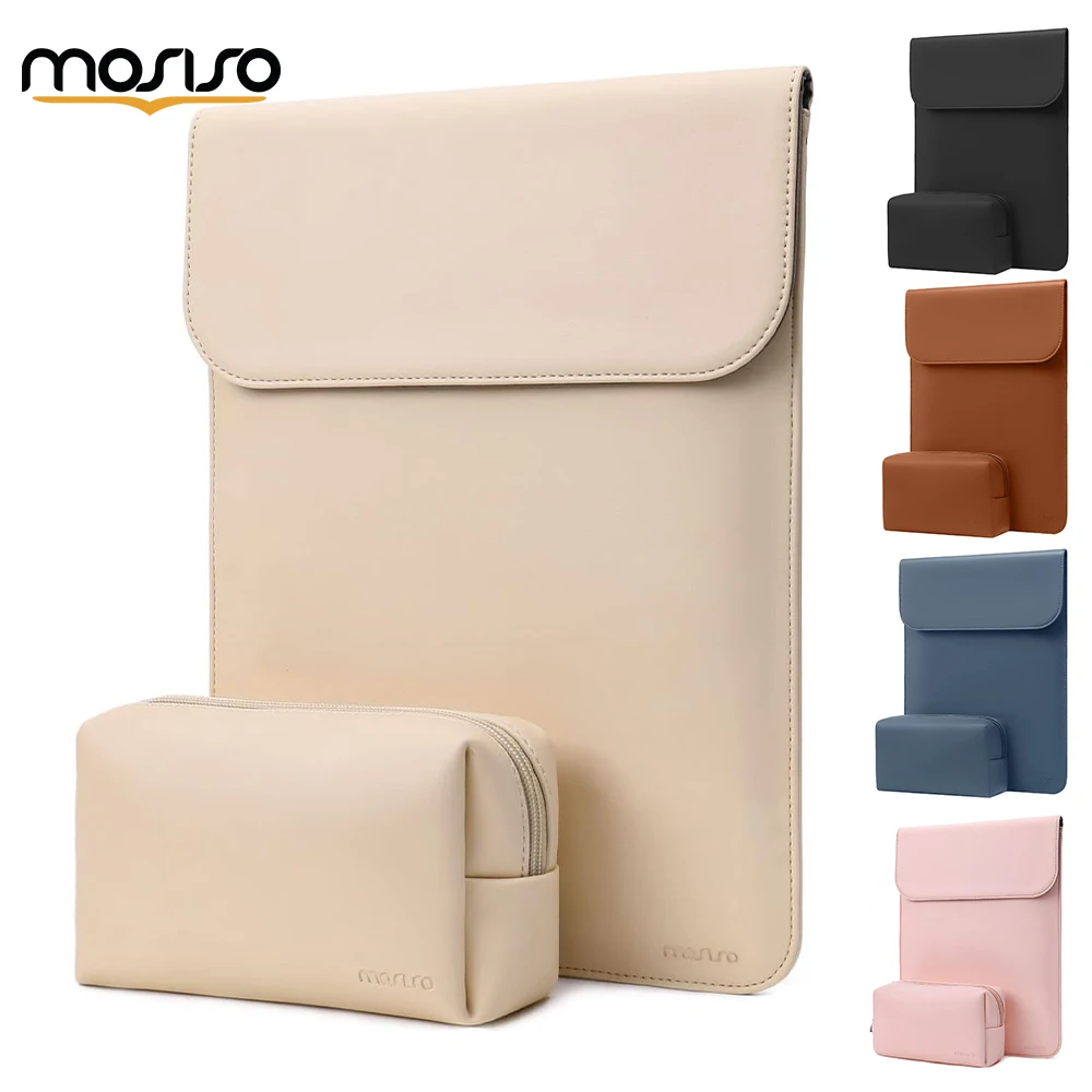 

MOSISO Laptop Case 13 inch Laptop Sleeve for MacBook Air 13 13.6 inch Pro 13 Faux Suede Leather Case with Small Bag Apricot