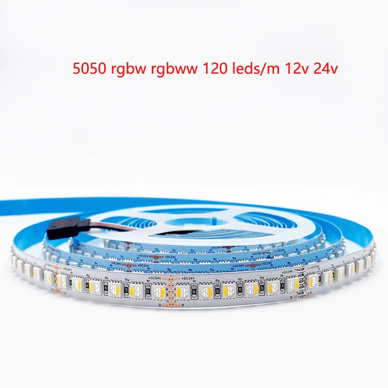 100M 12v 24v 5050 120 Leds/M RGBW RGBWW RGB+White Warm White  4 in 1 LED Strip Dimmable IP20 IP65 IP67 Waterproof LED Tape Rope