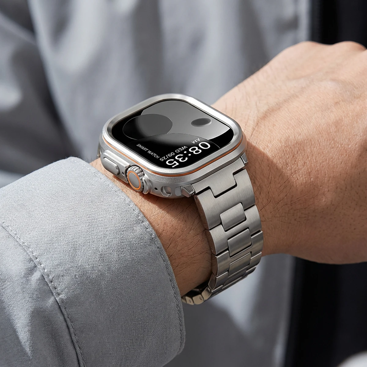 Case for Apple Watch Ultra 49mm Luxury Metal Bumper Protector Frame for iwatch Ultra 3 2 1 49mm Accessories Protective Cover