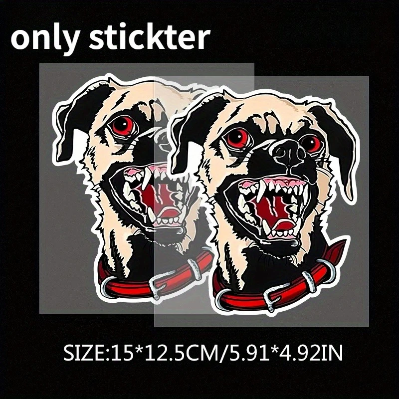1 Pc Fierce Bulldog Sticker Set, Angry Dog Waterproof Vinyl Decals for Car Bumper and Window