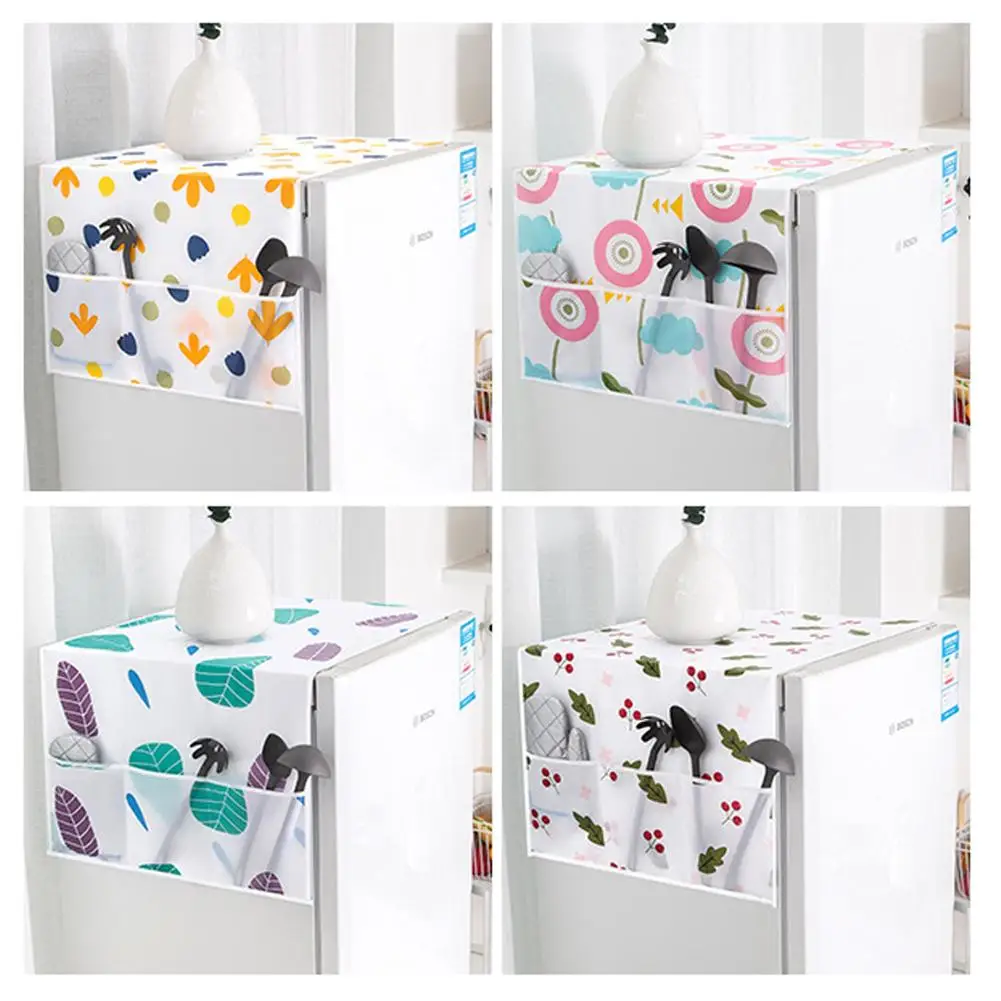New High-looking Refrigerator Washing Machine Cover Cloth Dust Cover With Storage Bag Washable Reusable Multi-purpose Cabinet
