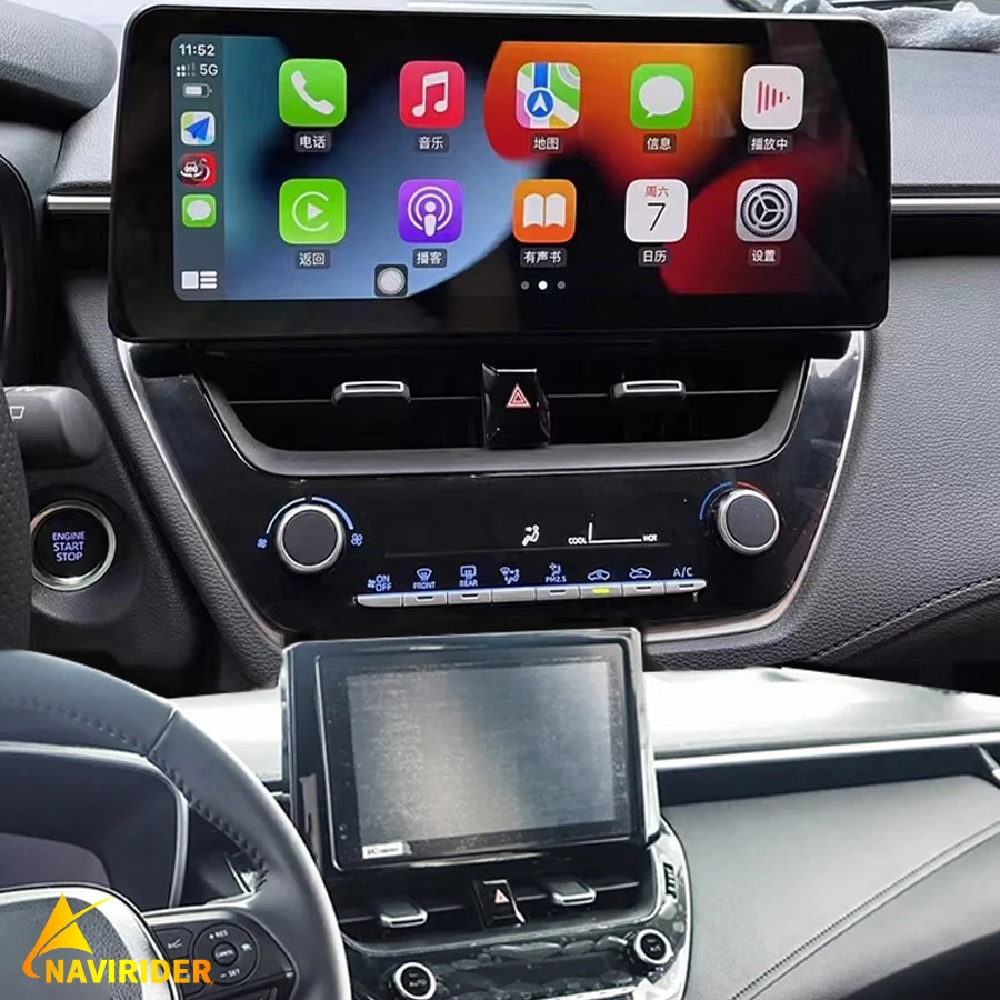 

1920*720 Android 13 экран мультимедийный видеоплеер для Toyota Auris Altis Cross Corolla CarPlay Автомагнитола 128 ГБ GPS