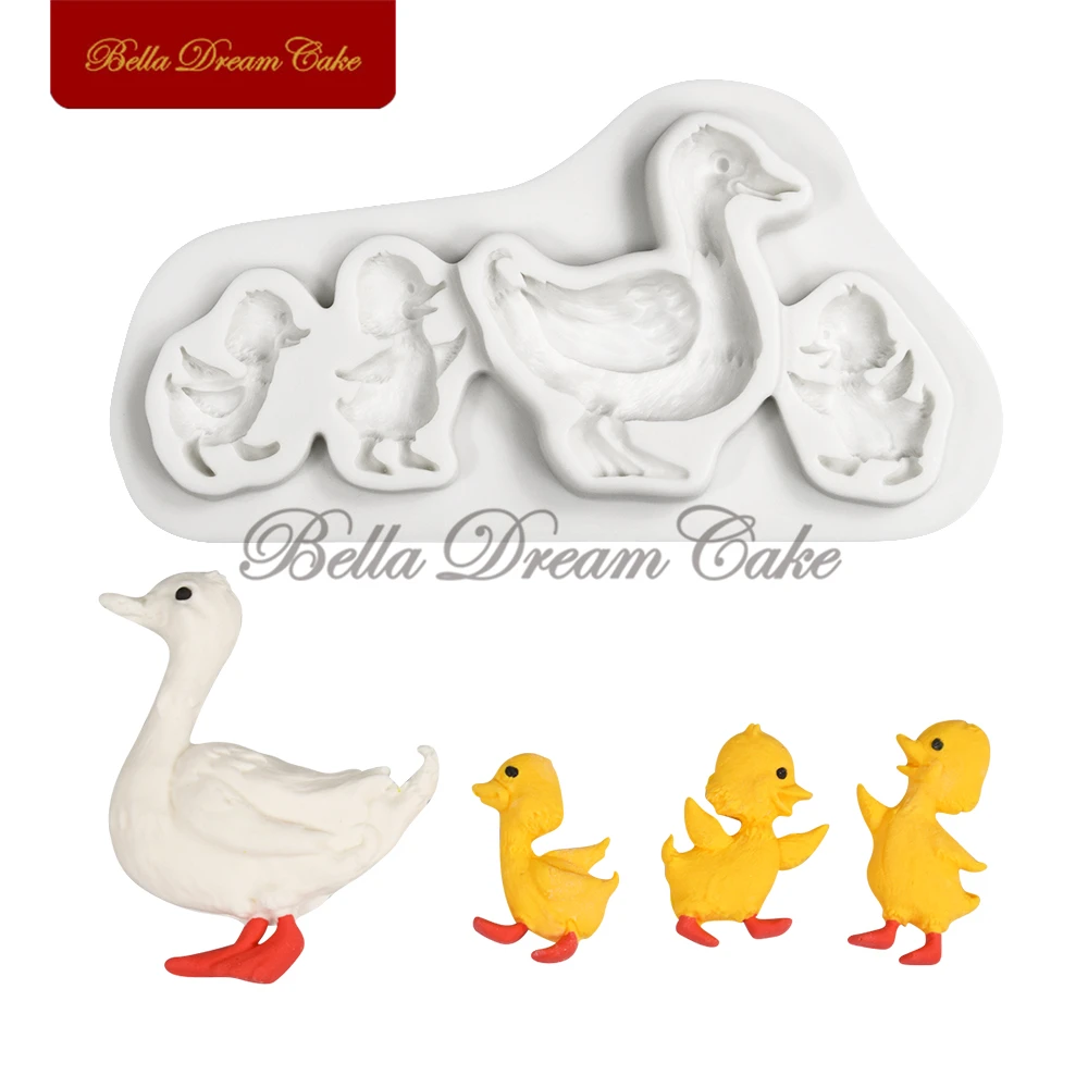 3d duck-like silicone molde para chocolate fondant e cupcake, ferramentas de decoração, argila resina modelo, cozinha uset