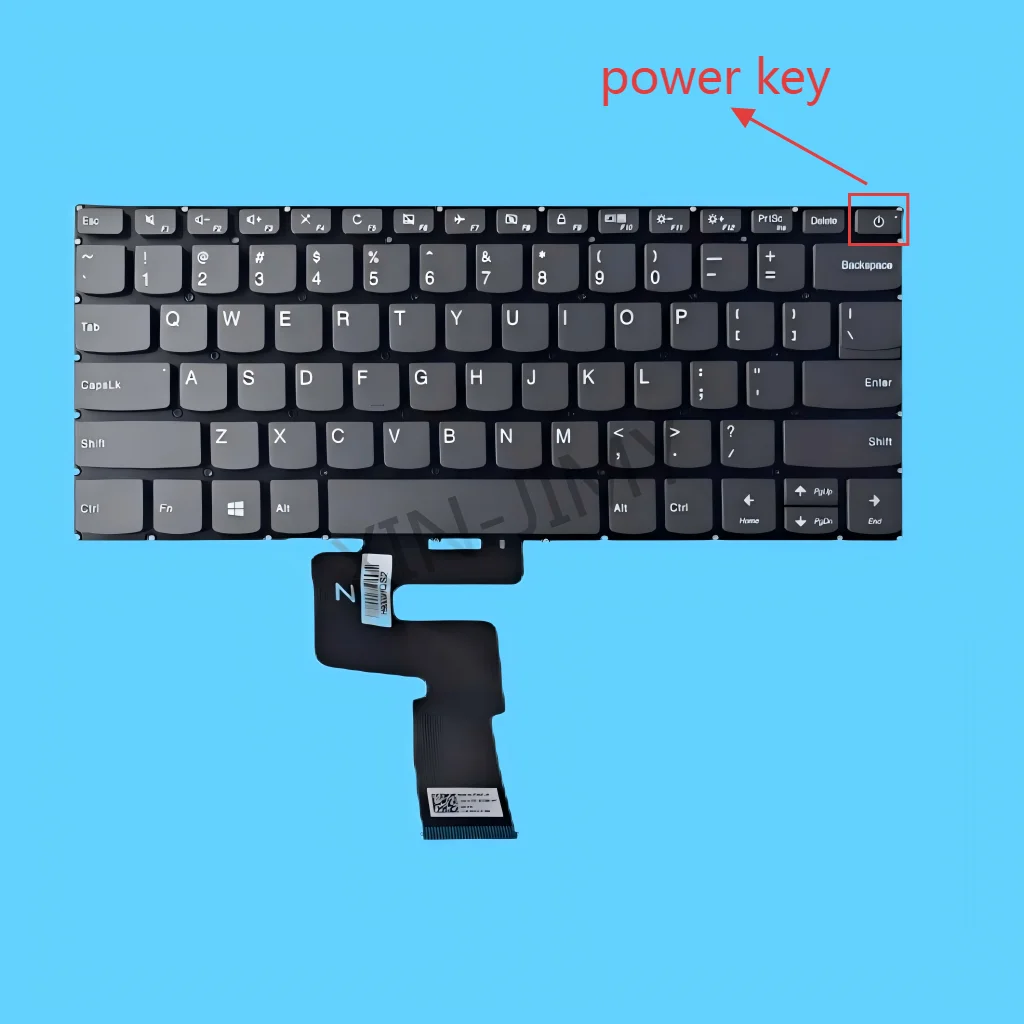 V14-IWL US backlit Keyboard for Lenovo IdeaPad V14-IWL V14-IIL V14-ARE V14-IGL V14-IKB V14-ada power key