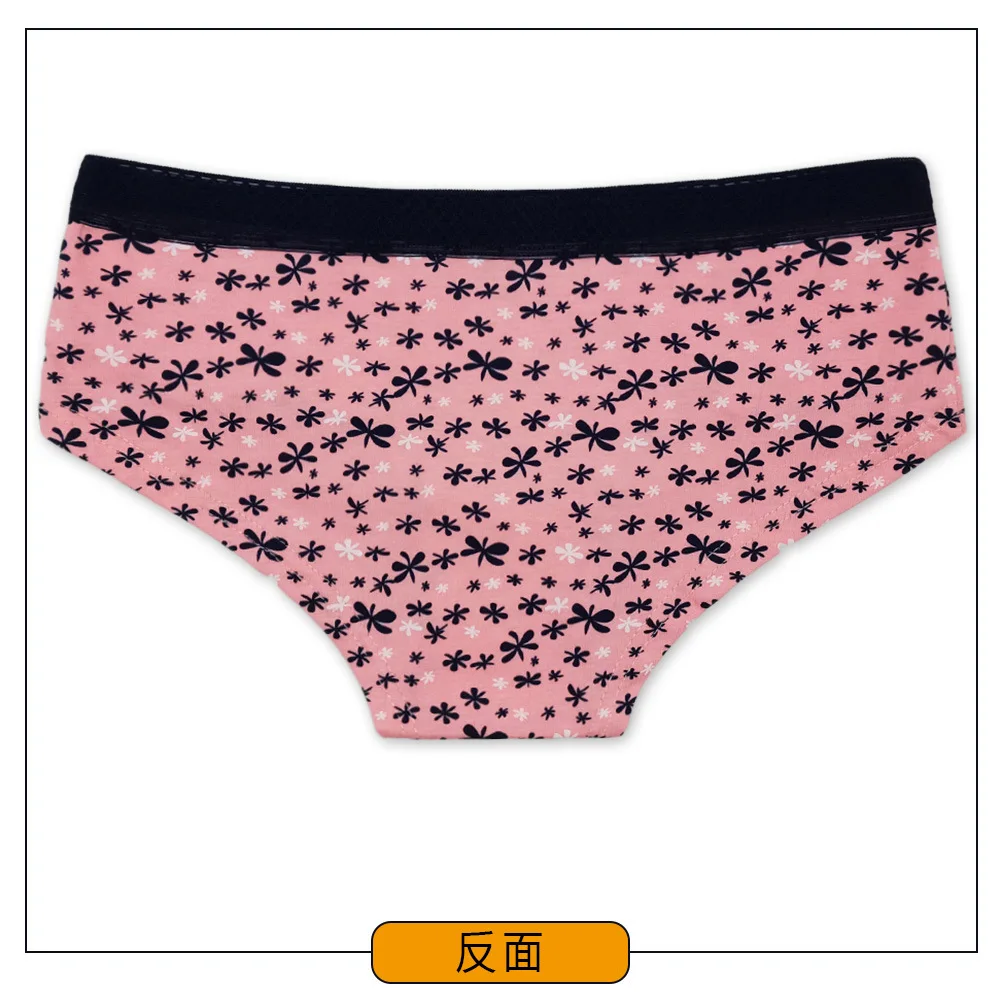 New Style 5pcs/Lot Lovely Girl Briefs Women\'s Cotton Solid Color Panties Printing New Underwear Lady Sexy 89588