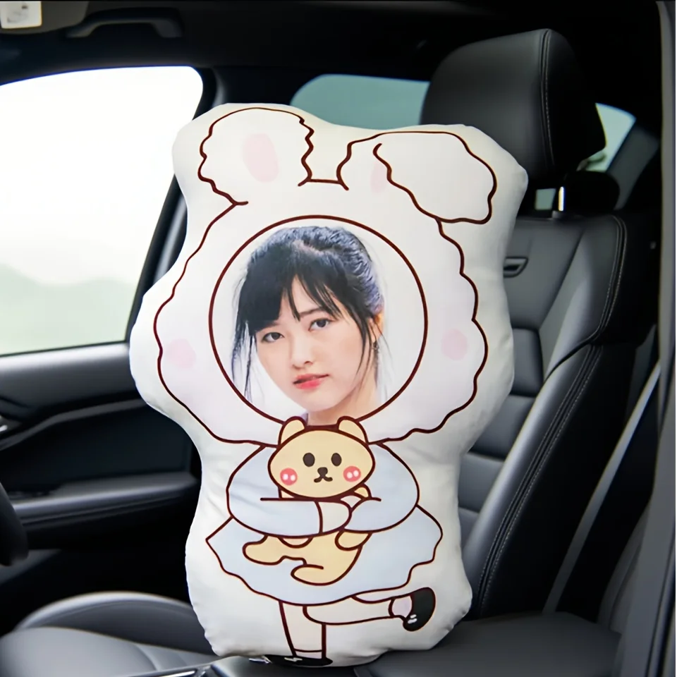 Send Your Favorite Photos to Customize a Personalized 3D Double-Sided Rabbit Pillow. It Can Feature Your Or Your Loved One'S Pho