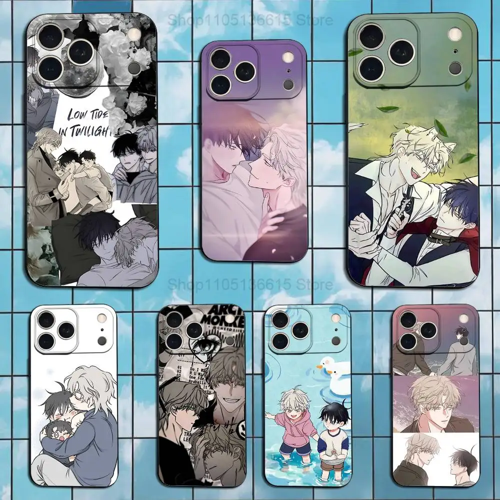 

Comic Low T-Tide In TWILIGHT Case For iPhone 17,16,15,14,13,12,11,Plus,Pro Max,XS,X,XR,SE,Mini,8,7,Soft Silicone Black Cover