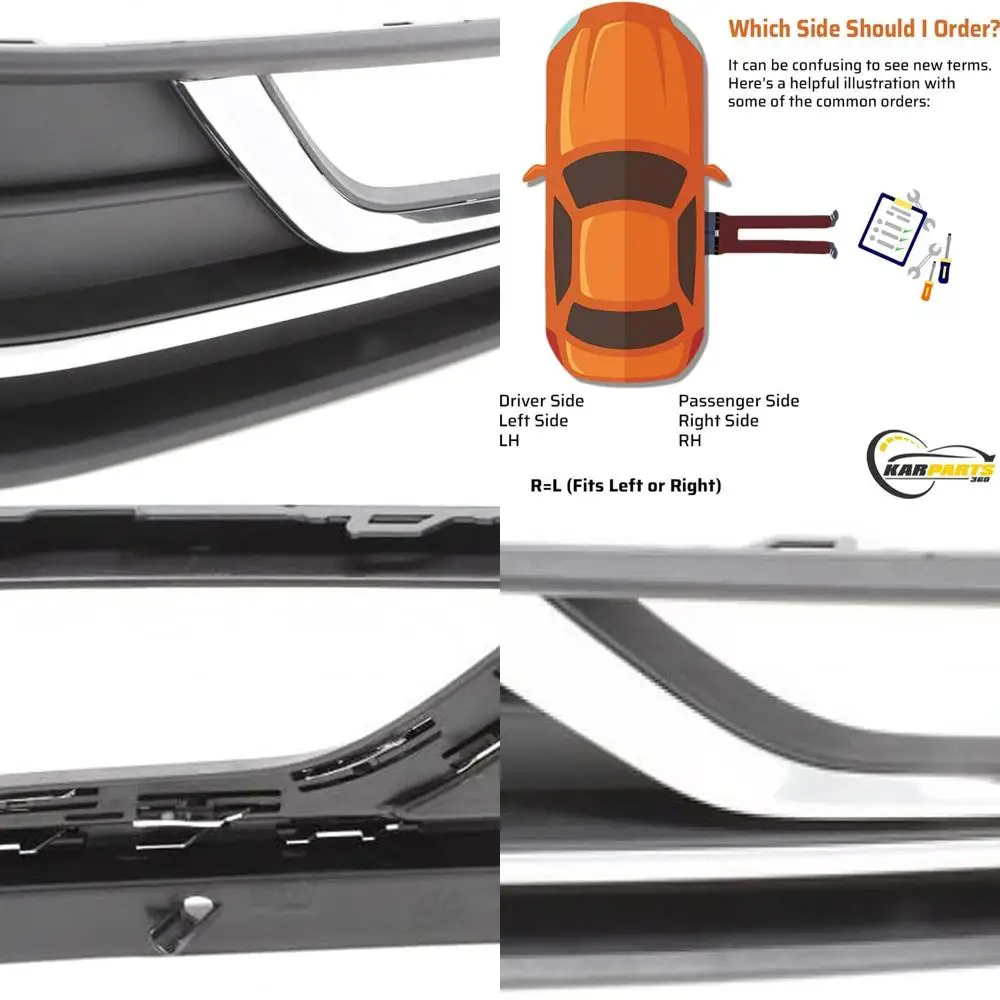 

For Volkswagen Passat Fog Light Bezel/Cover 2016 2017 2018 Driver Side VW1038146