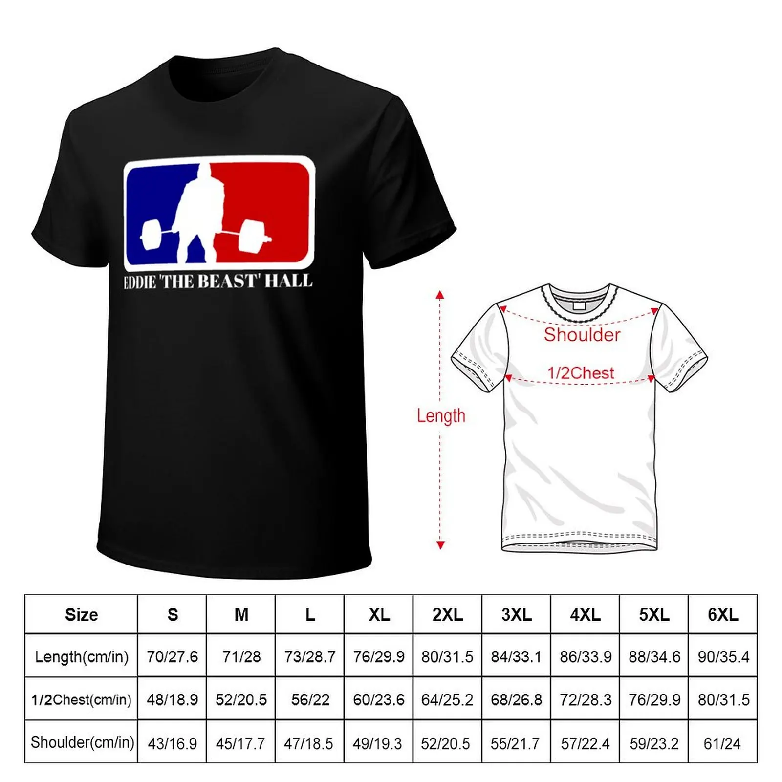 EDDIE 'THE BEAST' HALL T-Shirt anime t shirts for man T-Shirt