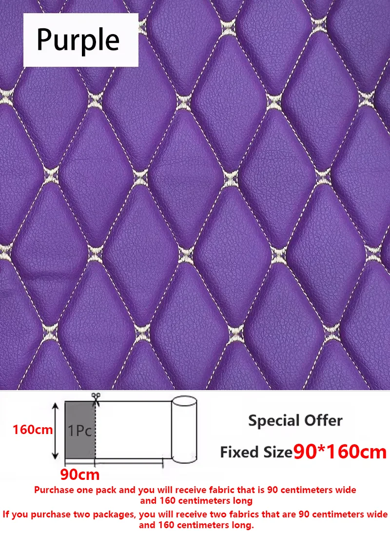 45/90x160 cm Speciale Aanbieding Geborduurde Plaid Stof Spons Tussenlaag Lederen Stoffen voor Auto-interieur Zitkussen decoratie - afbeelding 1