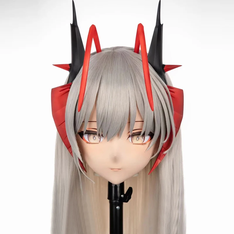 (MEO081) Customize Handmade Full Head Lockable Crossdress Male to Female Japanese Cartoon Anime Game Character Kigurumi Mask