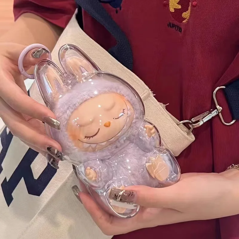 The Monsters Transparent Protective Cover Labubu 2 Dust Bag Pendant Doll Accessories Vinyl Doll Storage Box