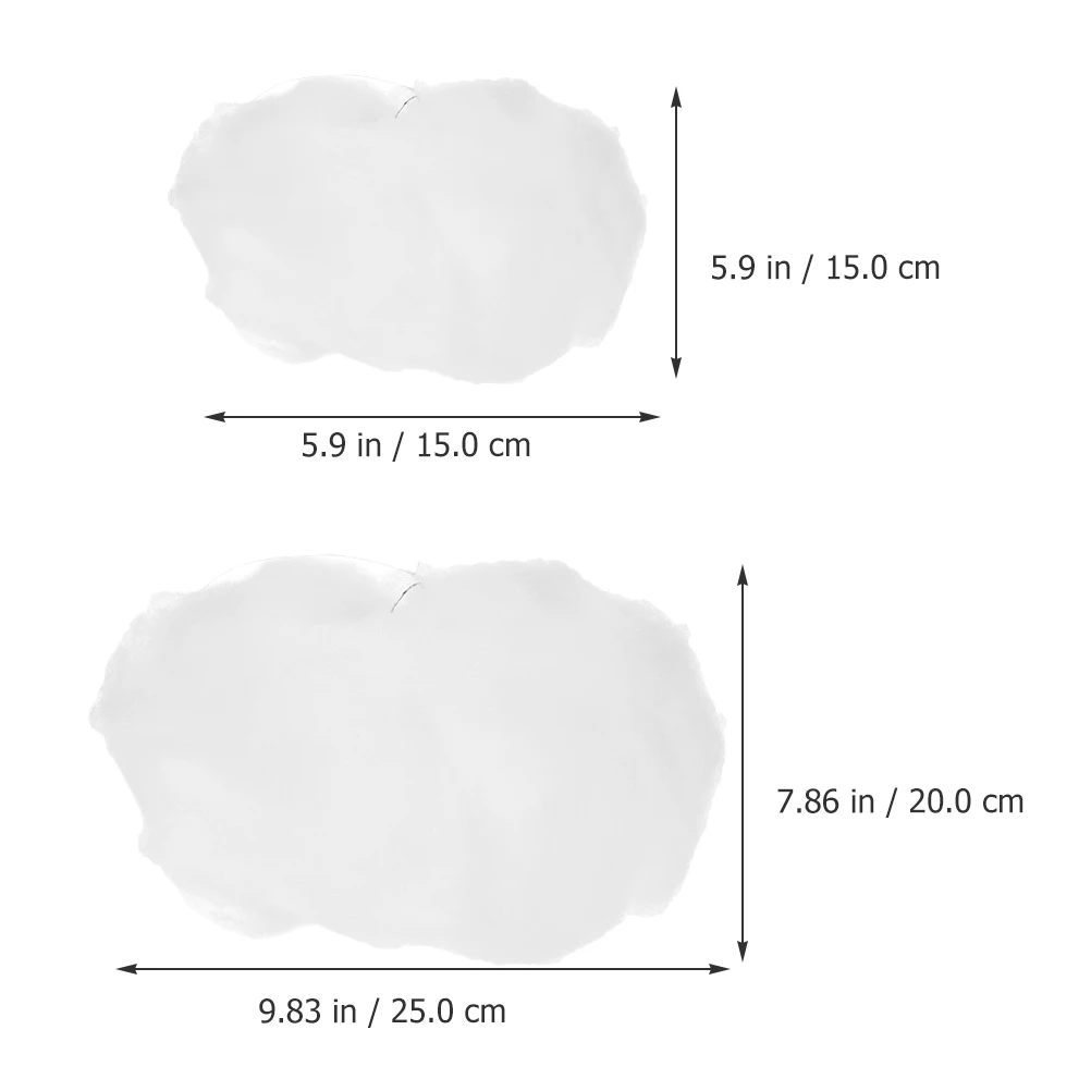 4 قطعة تقليد القطن سحابة الديكور سحابة معلقة الحلي زينة الحفلات سقف غرفة الحضانة شرفة وهمية للسقف #5