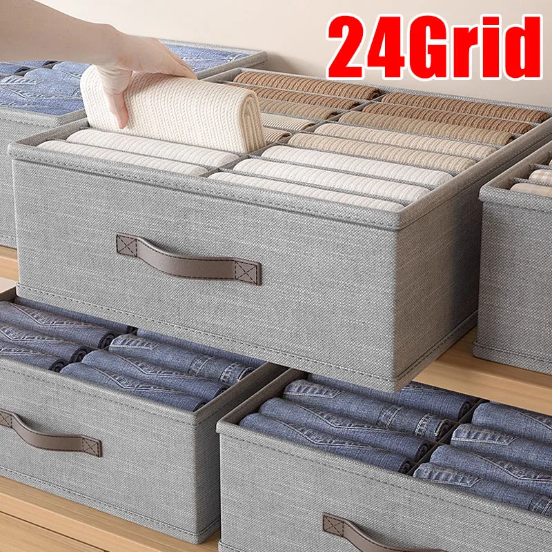 Wardrobe Clothes Storage Organizer Sweater T-Shirt Storage Box Thickened Pants Storage Box Underwear Socks Organizer For Home